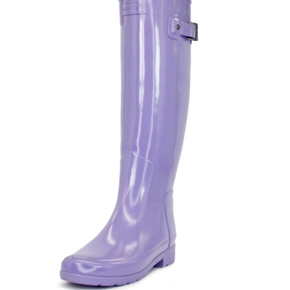 Hunter Women's Purple Original Tall Gloss Rain Boots Thistle: Size 6 US/37 EU - Picture 3 of 9